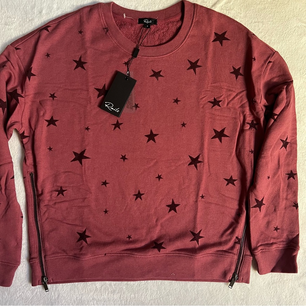 Rails Star-Print Crewneck Sweater